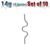 xina14g loose body jewelry parts surgical steel 316l belly button