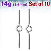 xinb14g loose body jewelry parts surgical steel 316l belly button
