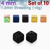 xsdit4s loose body jewelry parts anodized surgical steel 316l belly button