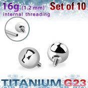 xubal4si titanium 4mm balls internal threading bars