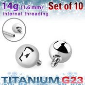 xubal5i titanium 5mm balls internal threading bars