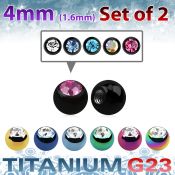 xujbt4g loose body jewelry parts anodized titanium g23 implant grade 