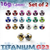 xumjb25 loose body jewelry parts titanium g23 implant grade belly button
