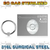 zbcr18s surgical steel captive bead ring sterilized