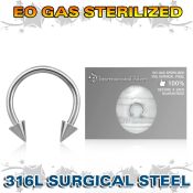zcbecn horseshoes surgical steel 316l belly button
