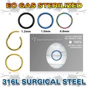 zseght sterilized pvd plating steel hinged segment hoop