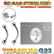 zubnebin sterilized titanium curved barbell balls internal