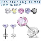 zzrdm 925 silver ear ring ear stud piercing