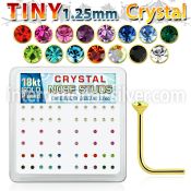 18s6xm l shape nose studs silver 925 nose