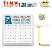 18sz12xc l shape nose studs silver 925 nose