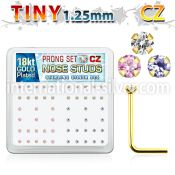 18sz12xm l shape nose studs silver 925 nose