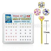 18yz2xm bend it to fit nose studs silver 925 nose