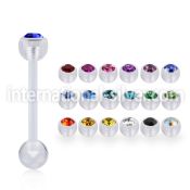 abbajb5 straight barbells acrylic body jewelry tongue