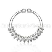 agsep12a fake illusion body jewelry silver 925 septum