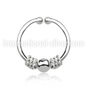 agsep12c fake illusion body jewelry silver 925 septum