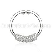 agsep12i fake illusion body jewelry silver 925 septum