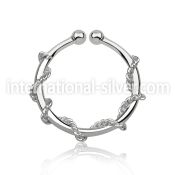 agsep12j fake illusion body jewelry silver 925 septum