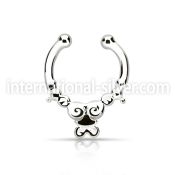 agsepd2 fake illusion body jewelry silver 925 septum