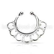 agsepd8 fake illusion body jewelry silver 925 septum