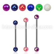 bbivab5 straight barbells surgical steel 316l with acrylic parts helix