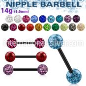 bbtfr6 straight barbells anodized surgical steel 316l tongue