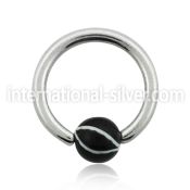bcae5 hoops captive rings surgical steel 316l with acrylic parts labrets chin