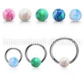 bcr14o6 hoops captive rings surgical steel 316l ear lobe