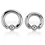 bcr4 hoops captive rings surgical steel 316l ear lobe