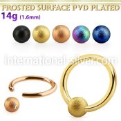 bcrt14f4 anodized surgical steel ball closure rings ear  othersear  lobe ear othersnipple  piercing