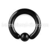 bcrt4 hoops captive rings anodized surgical steel 316l ear lobe