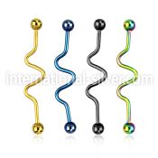 bdat14 straight barbells anodized surgical steel 316l 