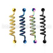 bdtd14 straight barbells anodized surgical steel 316l 