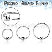 bedr20m 316l steel fixed bead ring 20g ball