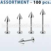 blk04d labrets lip rings surgical steel 316l labrets chin