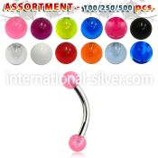 blk139 micro curved barbells surgical steel 316l with acrylic parts eyebrow