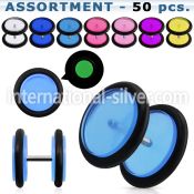 blk170 cheaters  illusion plugs and tapers acrylic body jewelry belly button