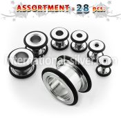 blk179 tunnels gauges surgical steel 316l ear lobe