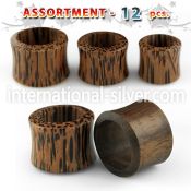 blk216 tunnels gauges organic body jewelry ear lobe