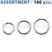 blk223d seamless segment rings surgical steel 316l ear lobe