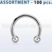 blk22b horseshoes surgical steel 316l belly button