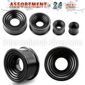 blk270 tunnels gauges organic body jewelry ear lobe