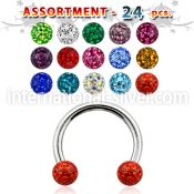 blk285 horseshoes surgical steel 316l belly button