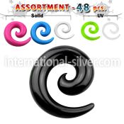 blk286 tapers acrylic body jewelry ear lobe