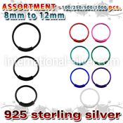 blk293 nose hoop silver 925 nose