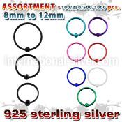 blk294 nose hoop silver 925 nose