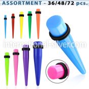 blk301 tapers acrylic body jewelry ear lobe