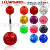 blk370 belly rings surgical steel 316l with acrylic parts belly button