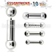 blk388 straight barbells surgical steel 316l tongue