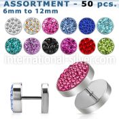 blk407 cheaters  illusion plugs and tapers surgical steel 316l belly button