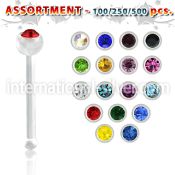 blk425 nose bone acrylic body jewelry nose